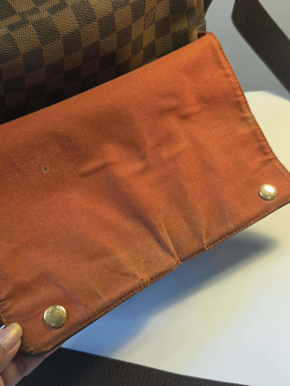 Louis Vuitton LV Crossbody bag Naviglio Brown Damier Authentic - Picture 9 of 16